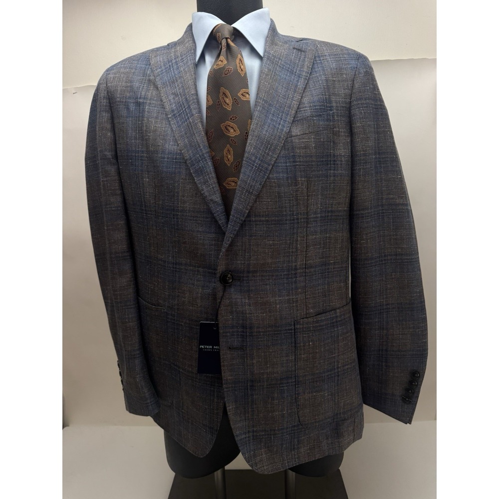 NWT Peter Millar Crown Crafted Dawson Plaid Blazer Jacket Sport Coat 42 R $1295 - Picture 7 of 16